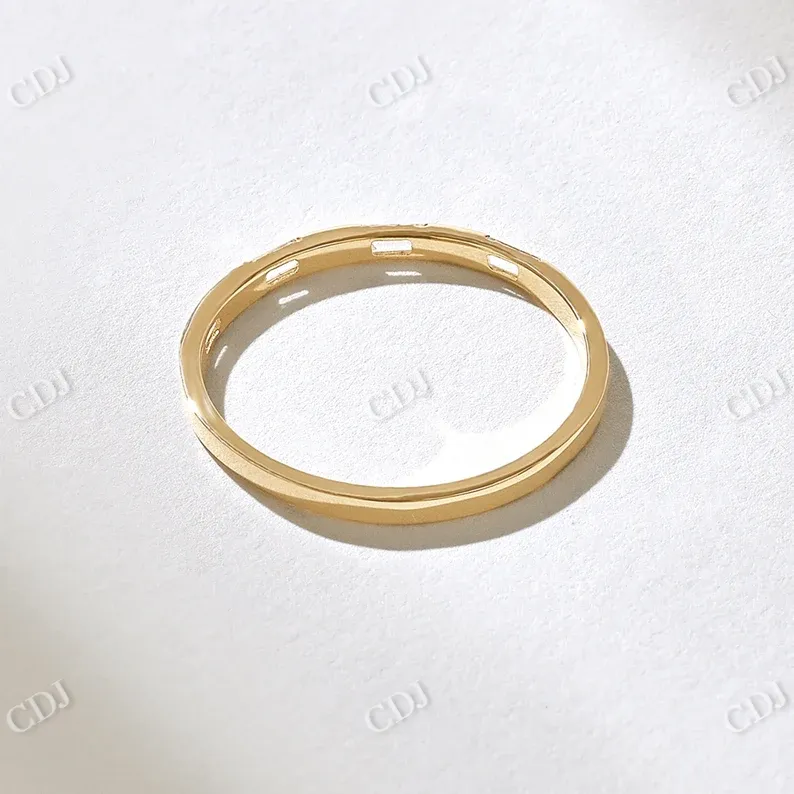 0.18CTW Half Eternity Baguette Diamond Wedding Band