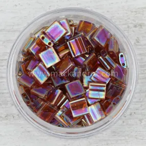 0257 Tila Beads - Amber Rainbow