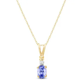 0.46 Carat 14K Solid Yellow Gold Daybreak Tanzanite Diamond Necklace