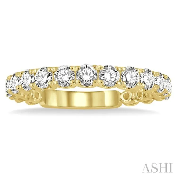 1 ctw Lattice Round Cut Diamond Wedding Band in 14K Yellow Gold