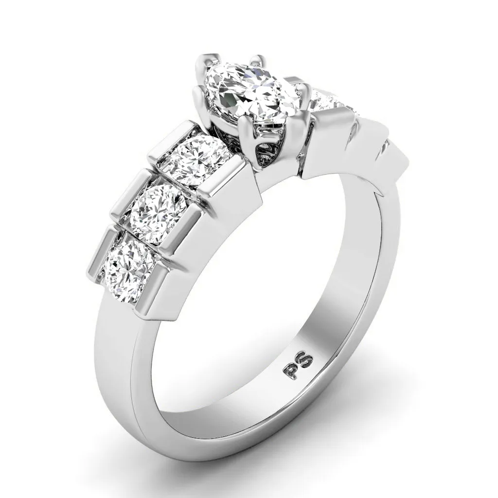 1.20-2.35 CT Round & Marquise Cut Diamonds - Engagement Ring