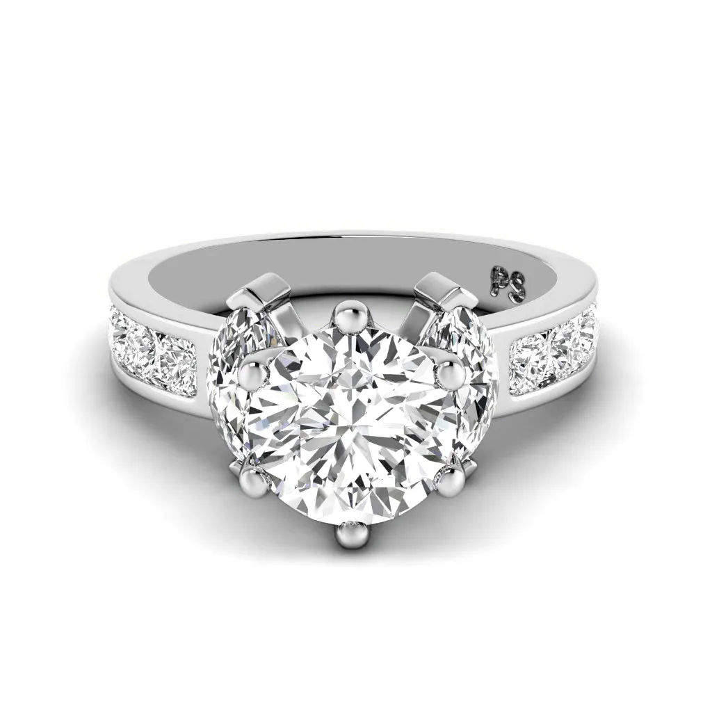 1.35-3.85 CT Round & Marquise Cut Lab Grown Diamonds - Engagement Ring