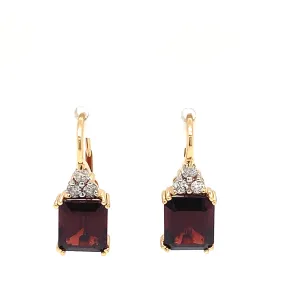 14 Karat Yellow Garnets Gemstone Earrings