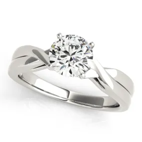 14K Twist Top Solitaire Engagement Ring