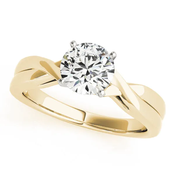 14K Twist Top Solitaire Engagement Ring