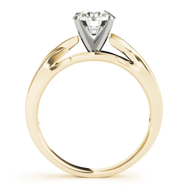 14K Twist Top Solitaire Engagement Ring