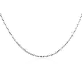 14KT White Gold Diamond Medium Bella Tennis Necklace