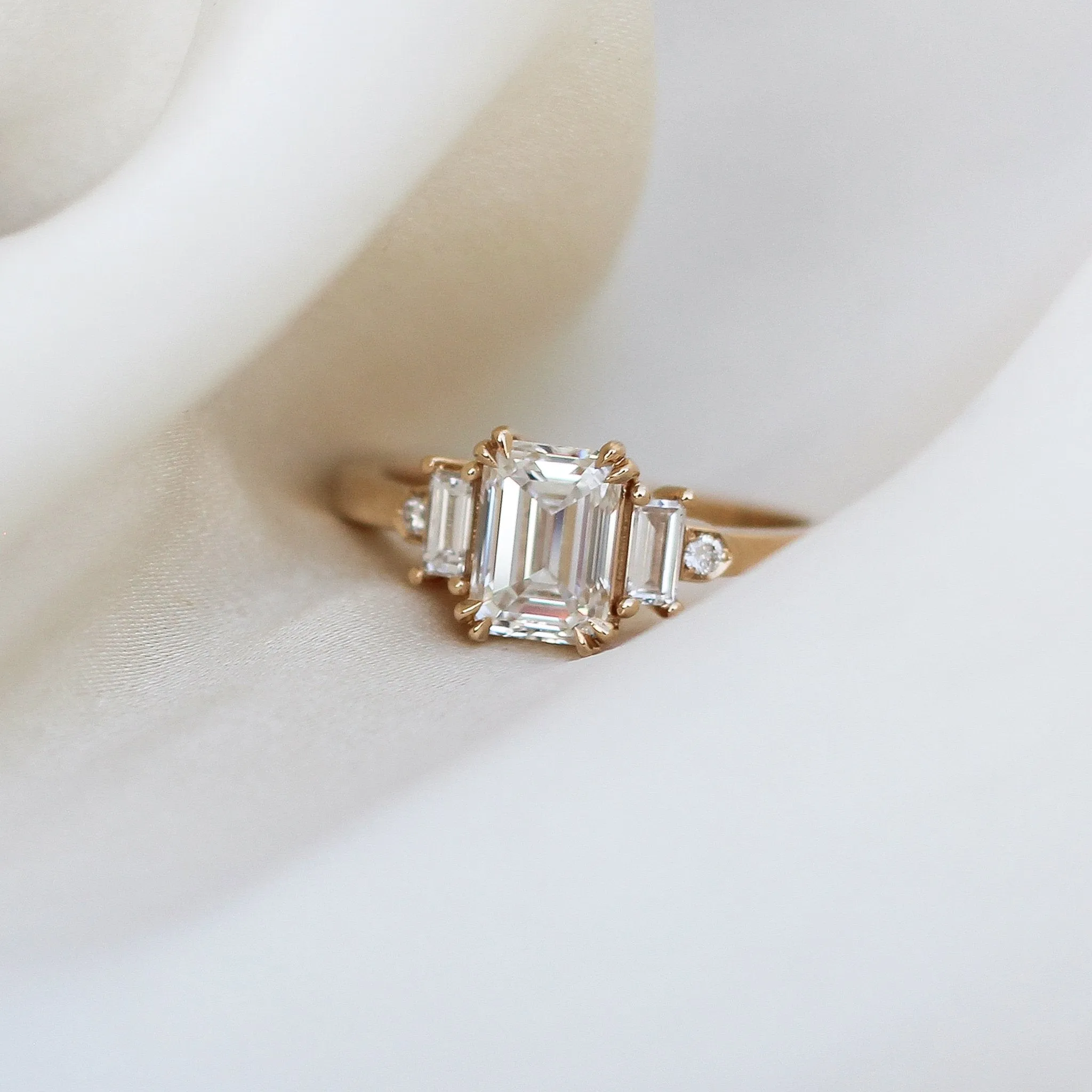 1.62ct Misceo Emerald Cut Lab Diamond Ring