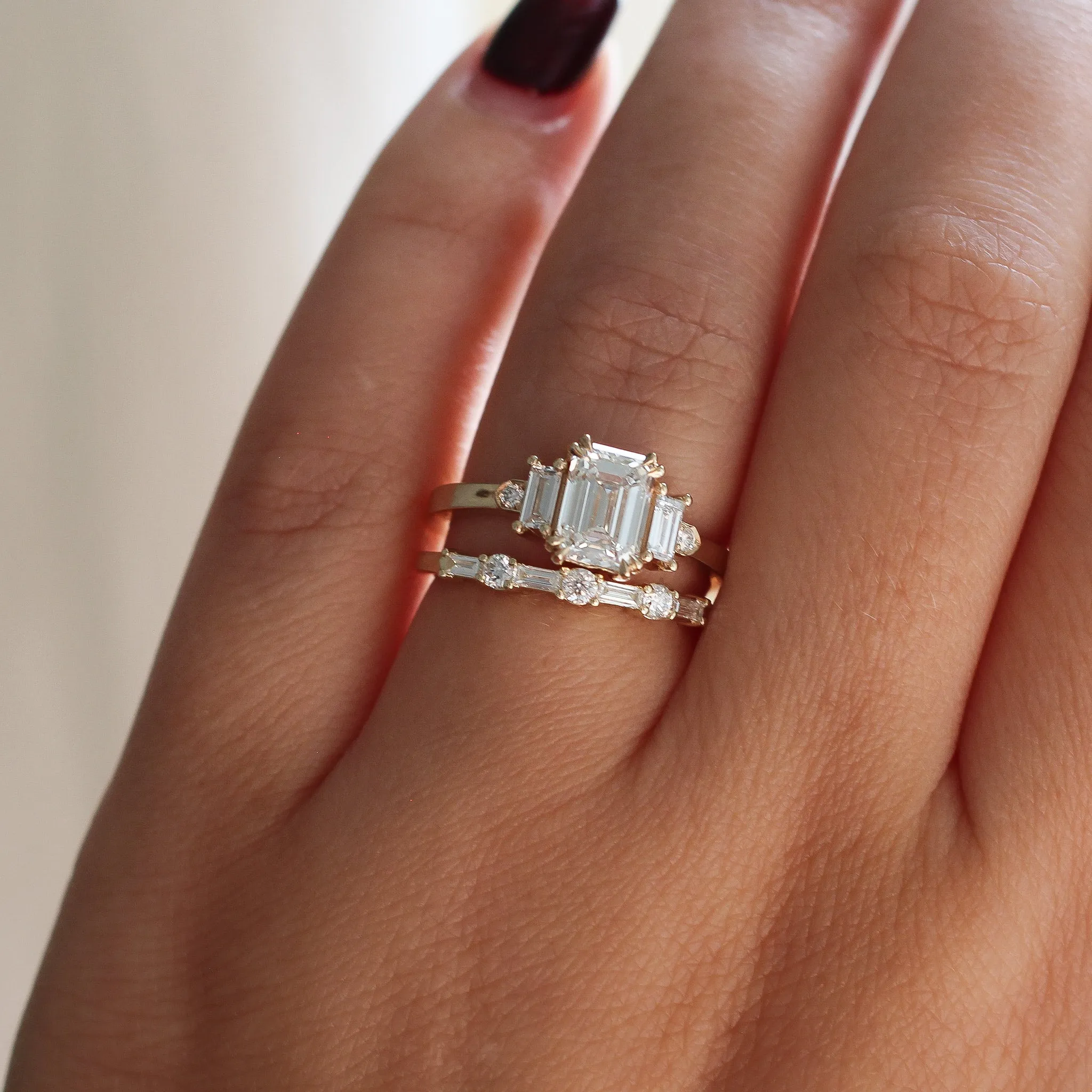 1.62ct Misceo Emerald Cut Lab Diamond Ring