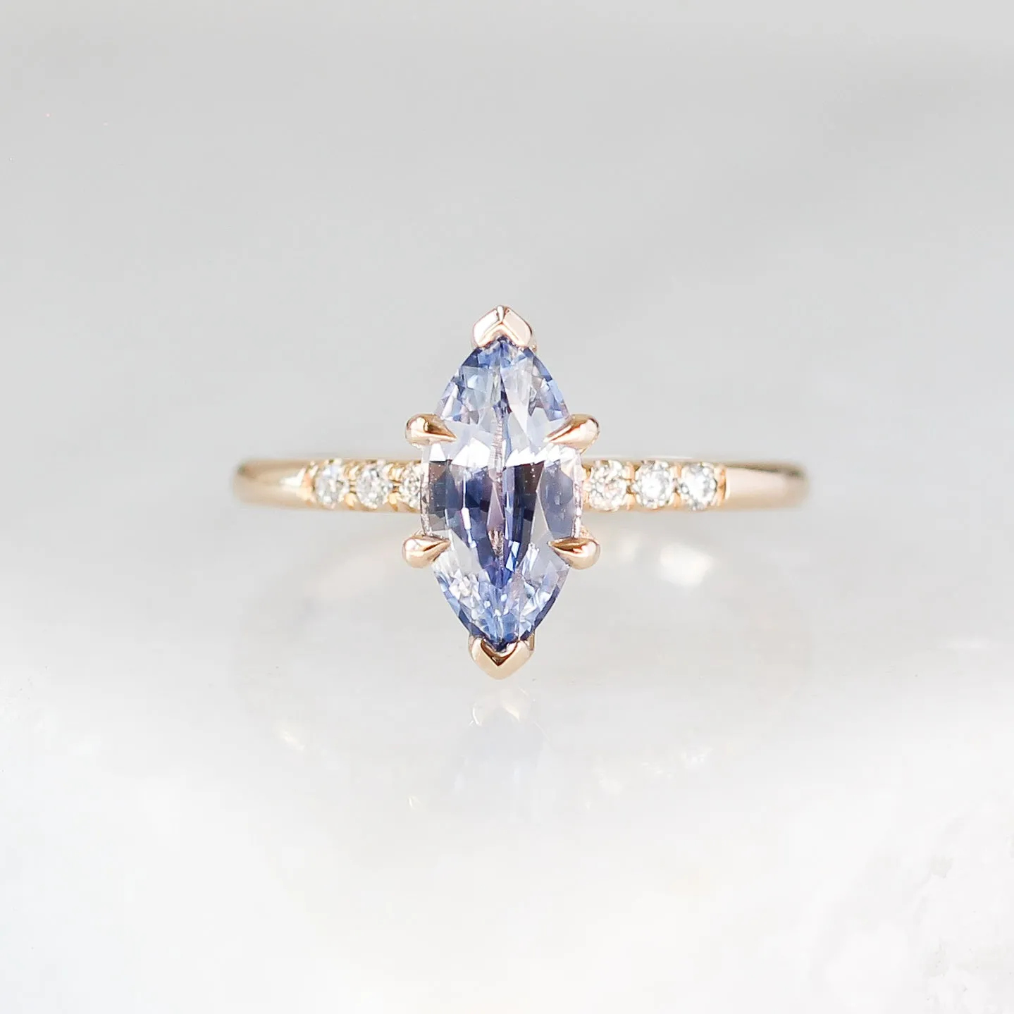 1.76ct Phoenix Rising Marquise Blue Sapphire Ring