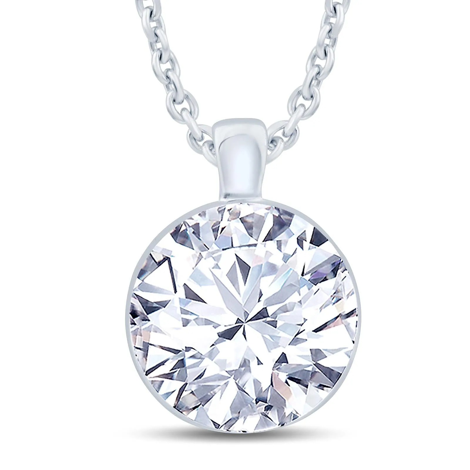 18ct White Gold 0.40ct Round Brilliant Cut Diamond Necklace