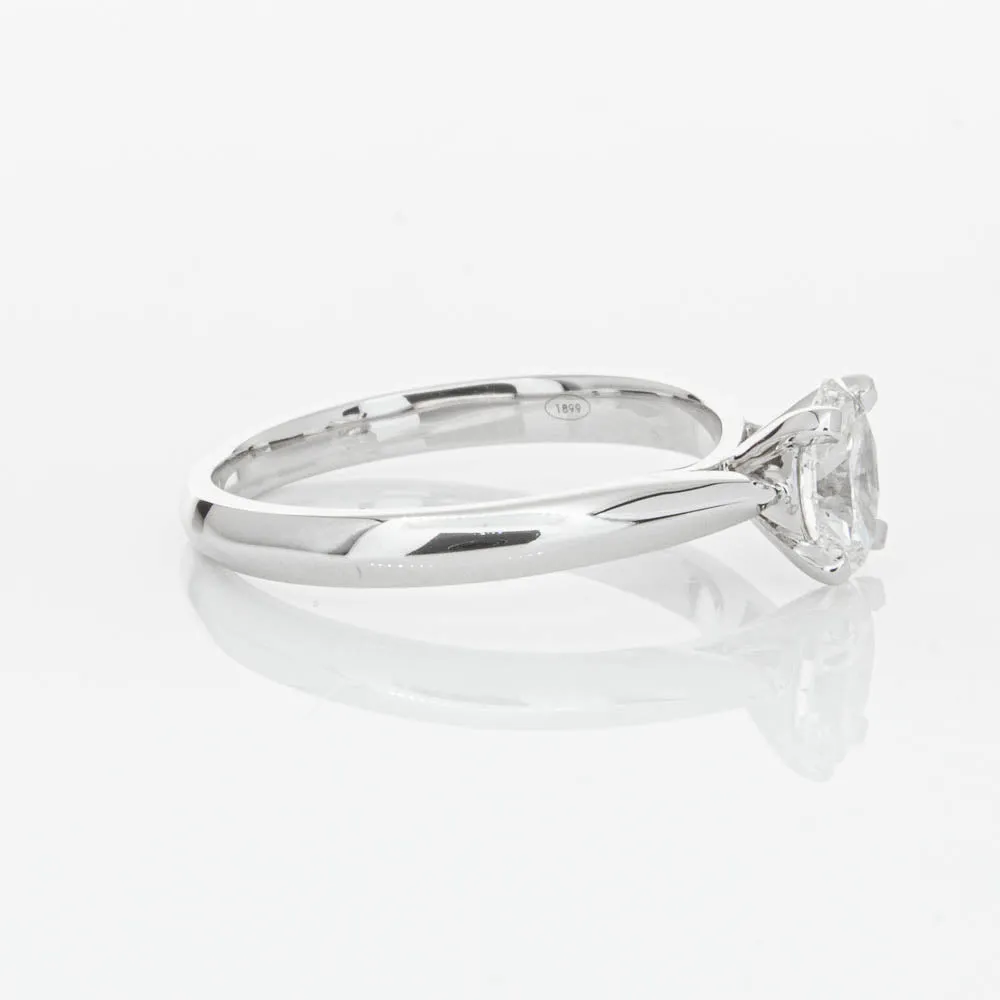 18ct White Gold .60ct Oval Cut Diamond Venetian Ring