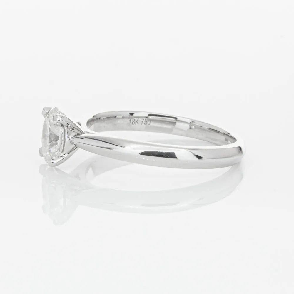 18ct White Gold .60ct Oval Cut Diamond Venetian Ring