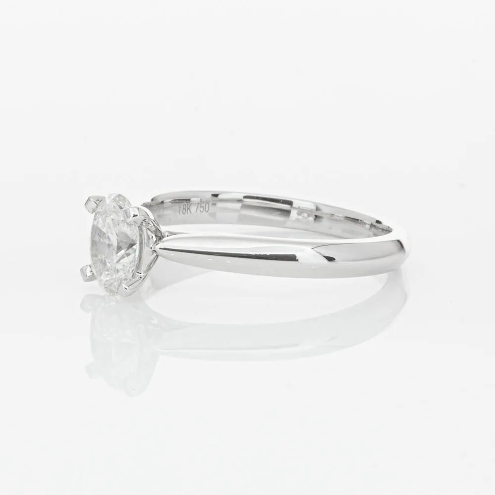 18ct White Gold .60ct Oval Cut Diamond Venetian Ring