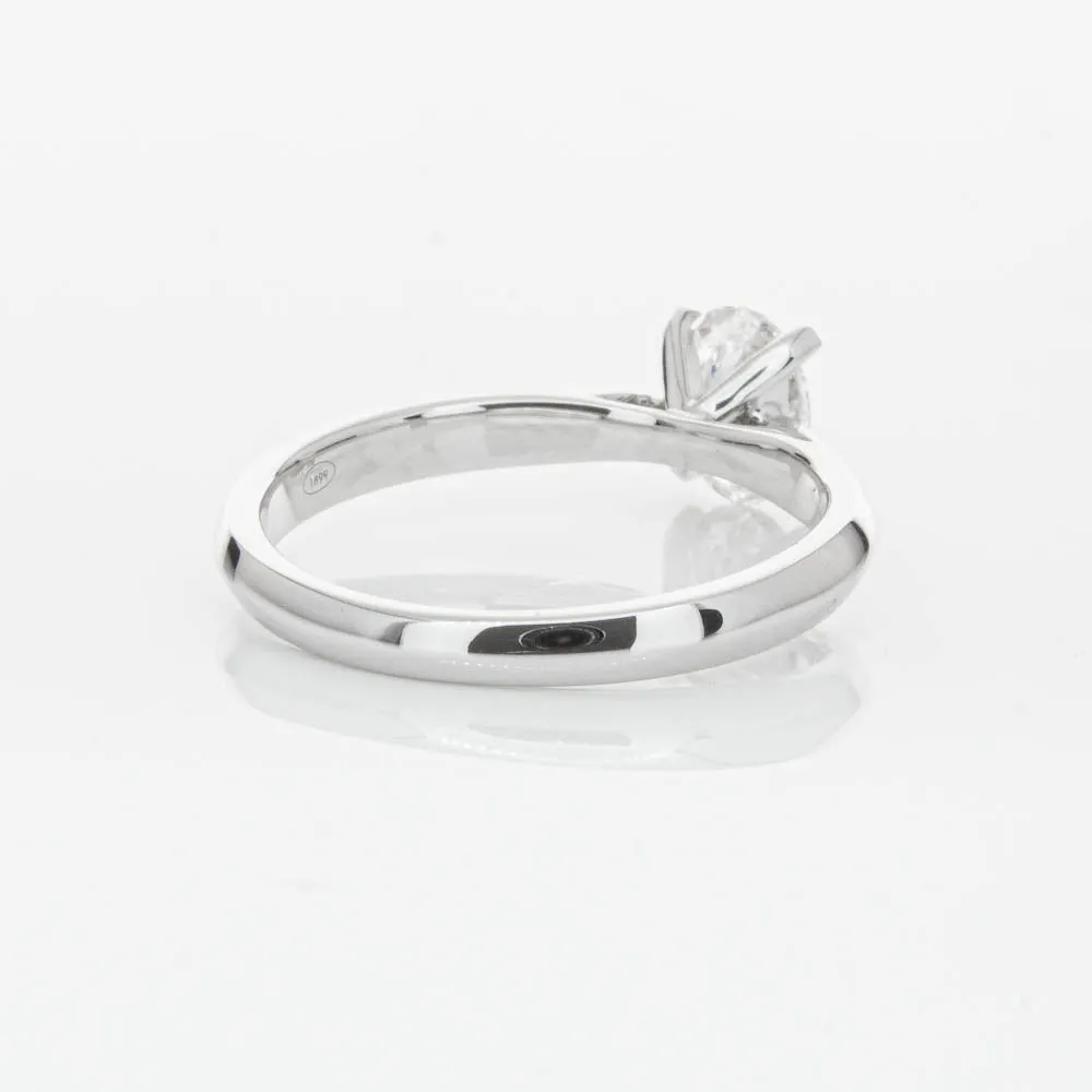 18ct White Gold .60ct Oval Cut Diamond Venetian Ring