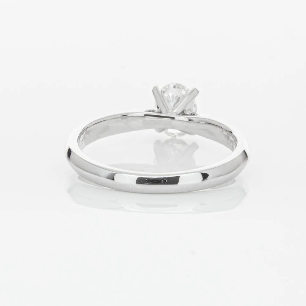 18ct White Gold .60ct Oval Cut Diamond Venetian Ring