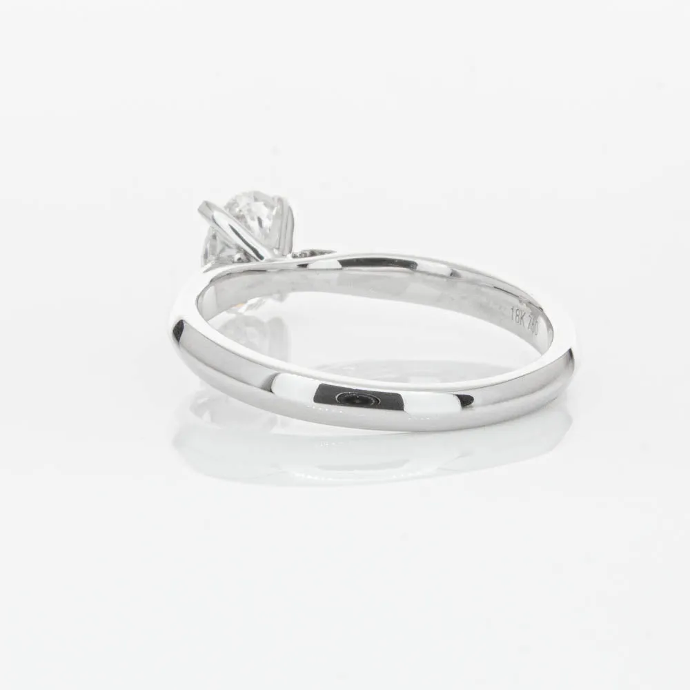 18ct White Gold .60ct Oval Cut Diamond Venetian Ring