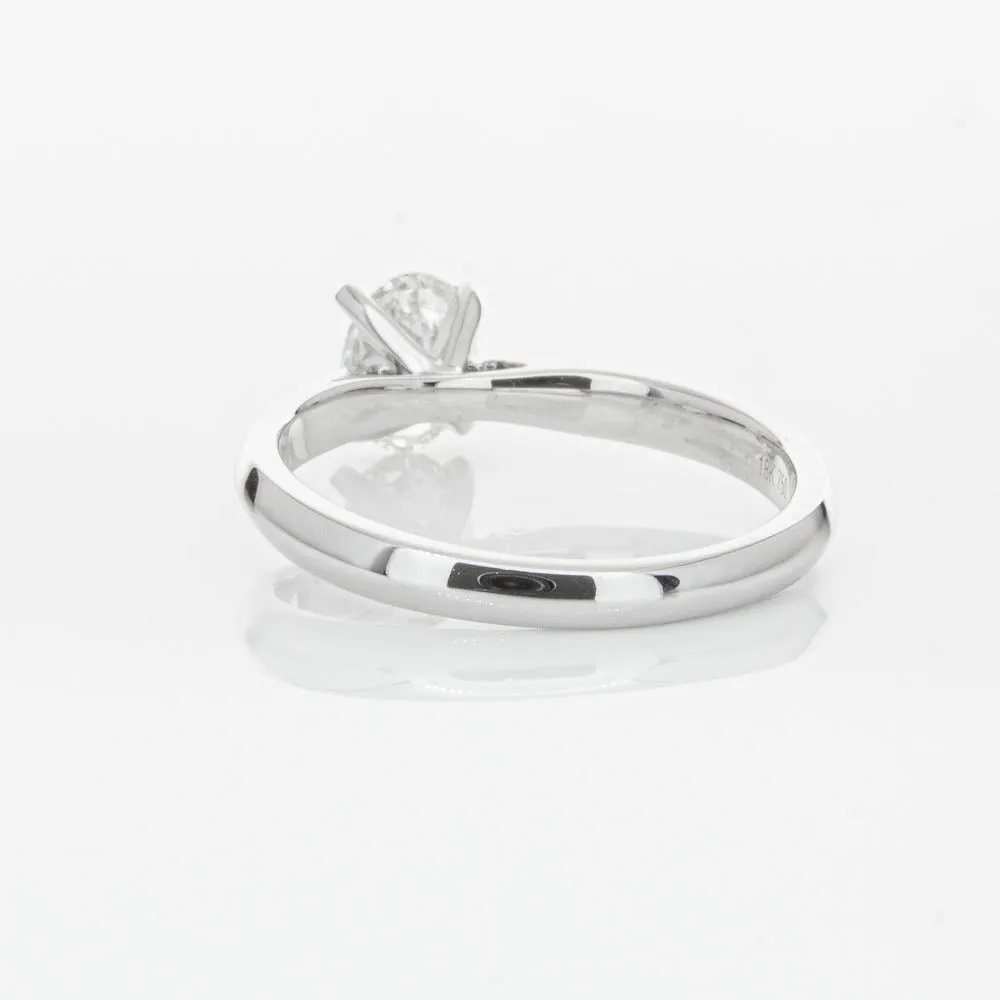 18ct White Gold .60ct Oval Cut Diamond Venetian Ring