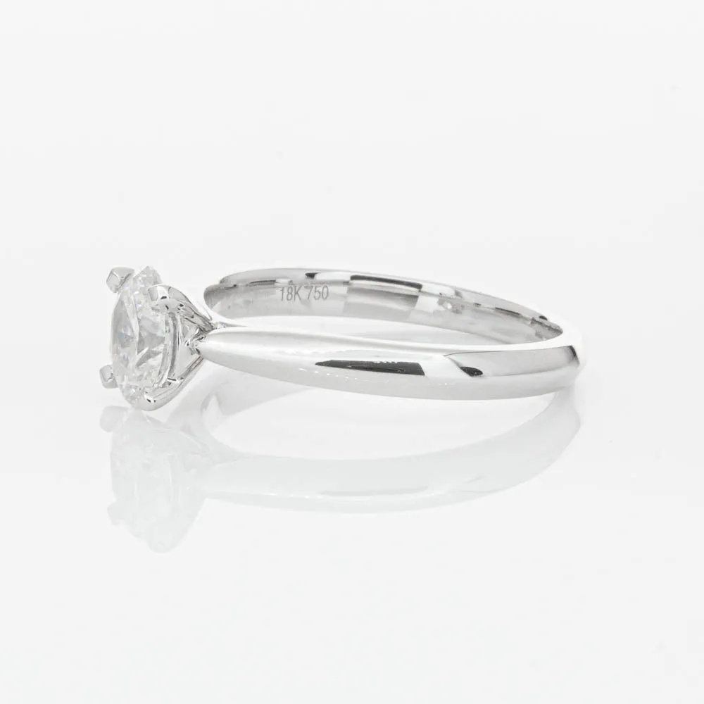 18ct White Gold .60ct Oval Cut Diamond Venetian Ring