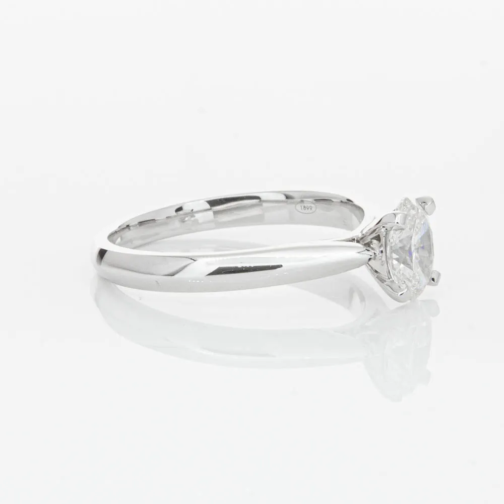 18ct White Gold .60ct Oval Cut Diamond Venetian Ring