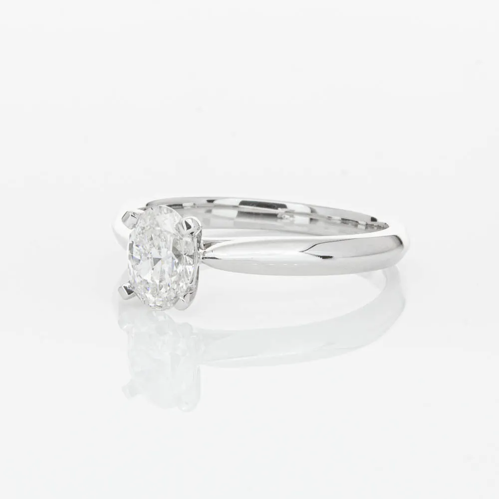 18ct White Gold .60ct Oval Cut Diamond Venetian Ring