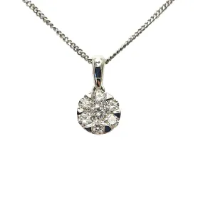 18ct White Gold Diamond Pendant