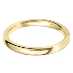 18ct Yellow Gold 2.5mm Light Court Ladies Wedding Ring