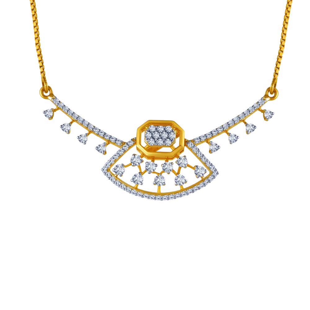 18k Stunning Piece Of Diamond Necklace