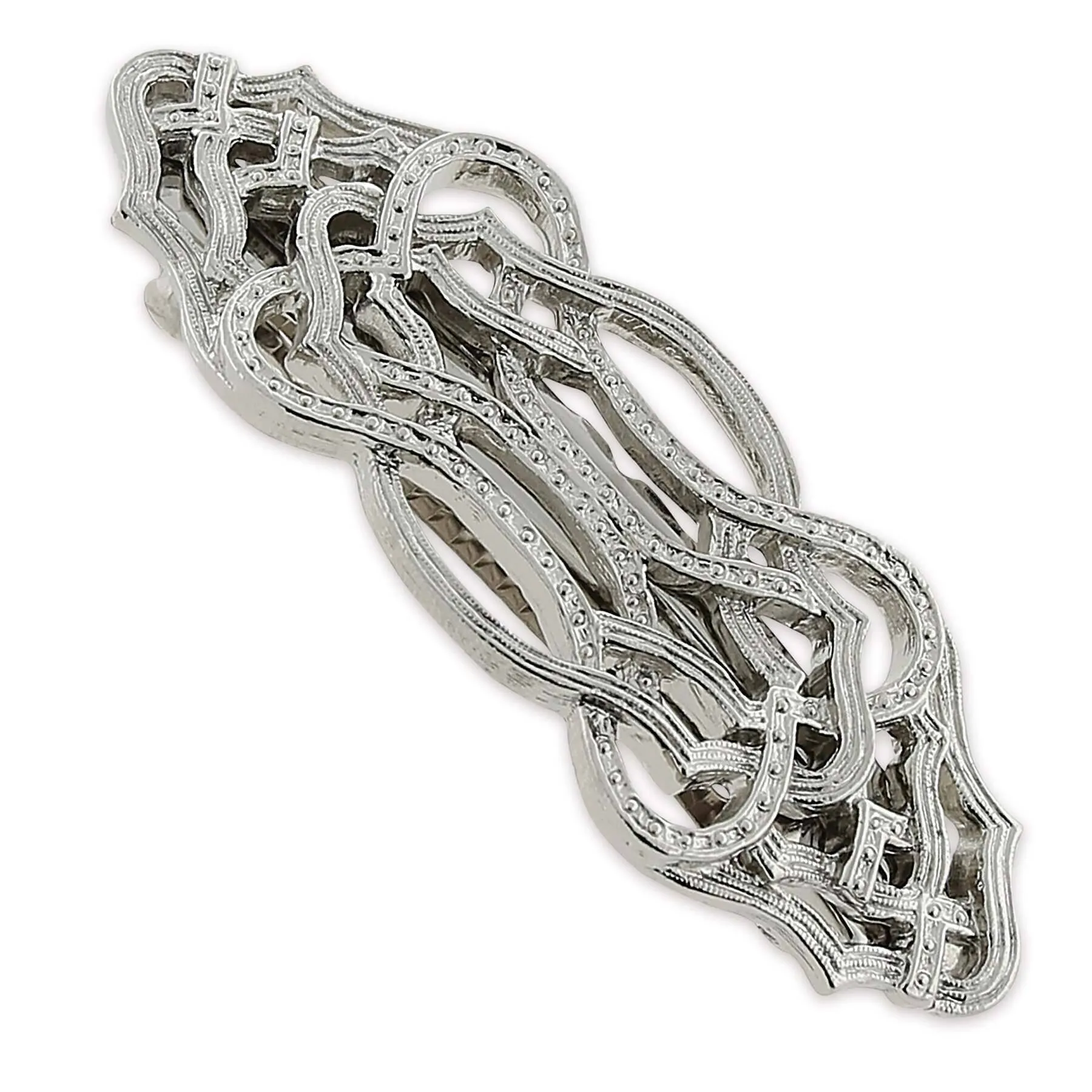 1928 Jewelry Filigree Art Deco Inspired Hair Barrette