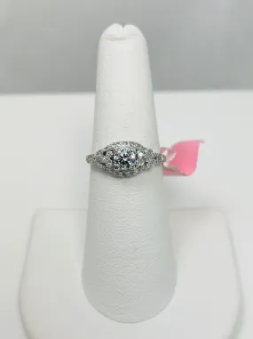 1930's Art Deco Era Platinum Natural Diamond Engagement Ring