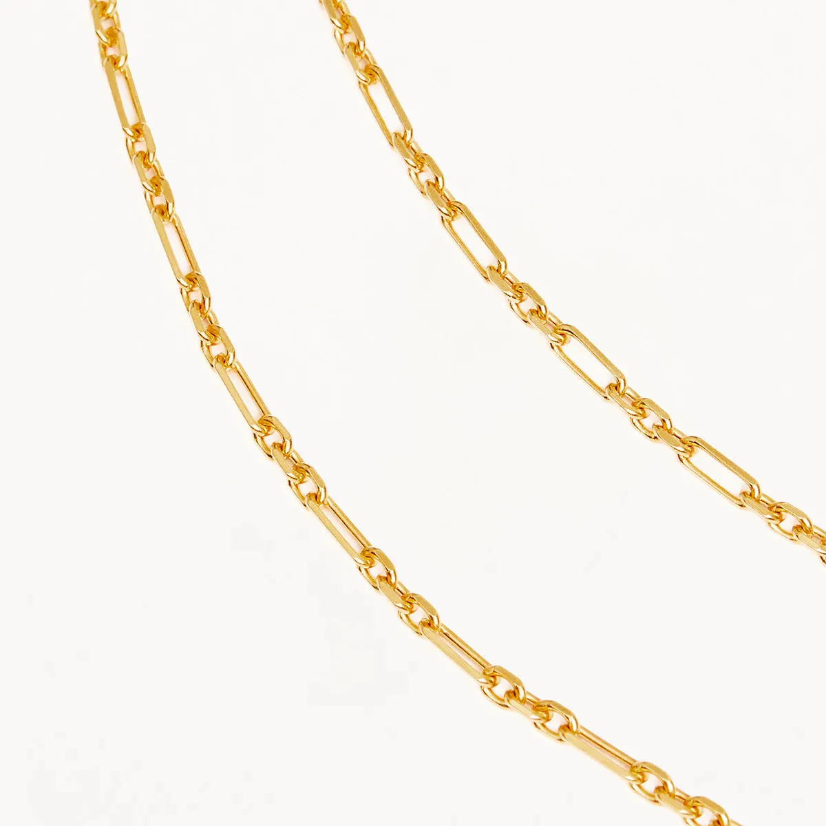 19" MIXED LINK CHAIN NECKLACE | Gold