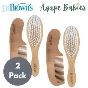 [2 Pack] Dr Brown's Soft & Safe Brush   Comb