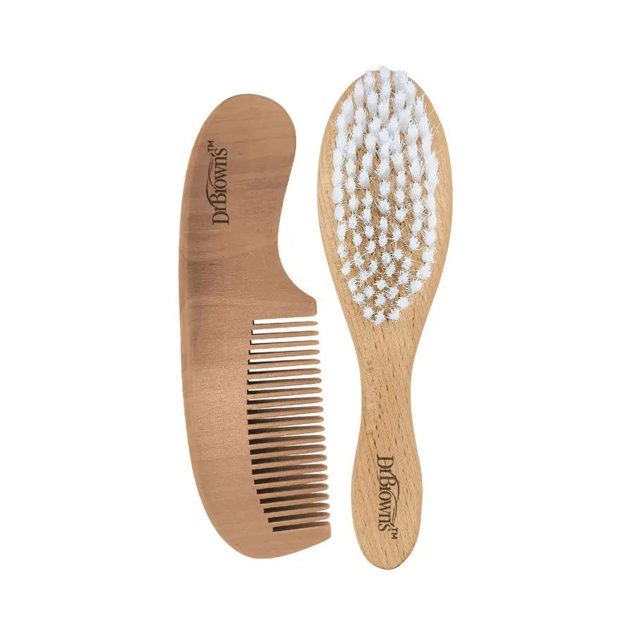 [2 Pack] Dr Brown's Soft & Safe Brush   Comb