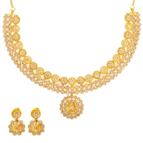 22K Yellow Gold Uncut Diamond Jewelry Set (33.8 grams)