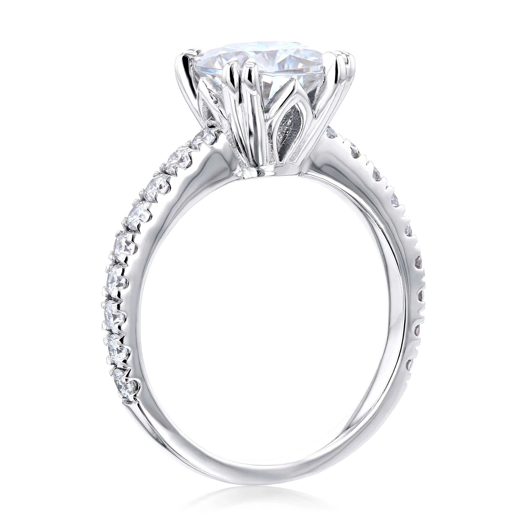 2ct Cushion Forever One Moissanite Ring