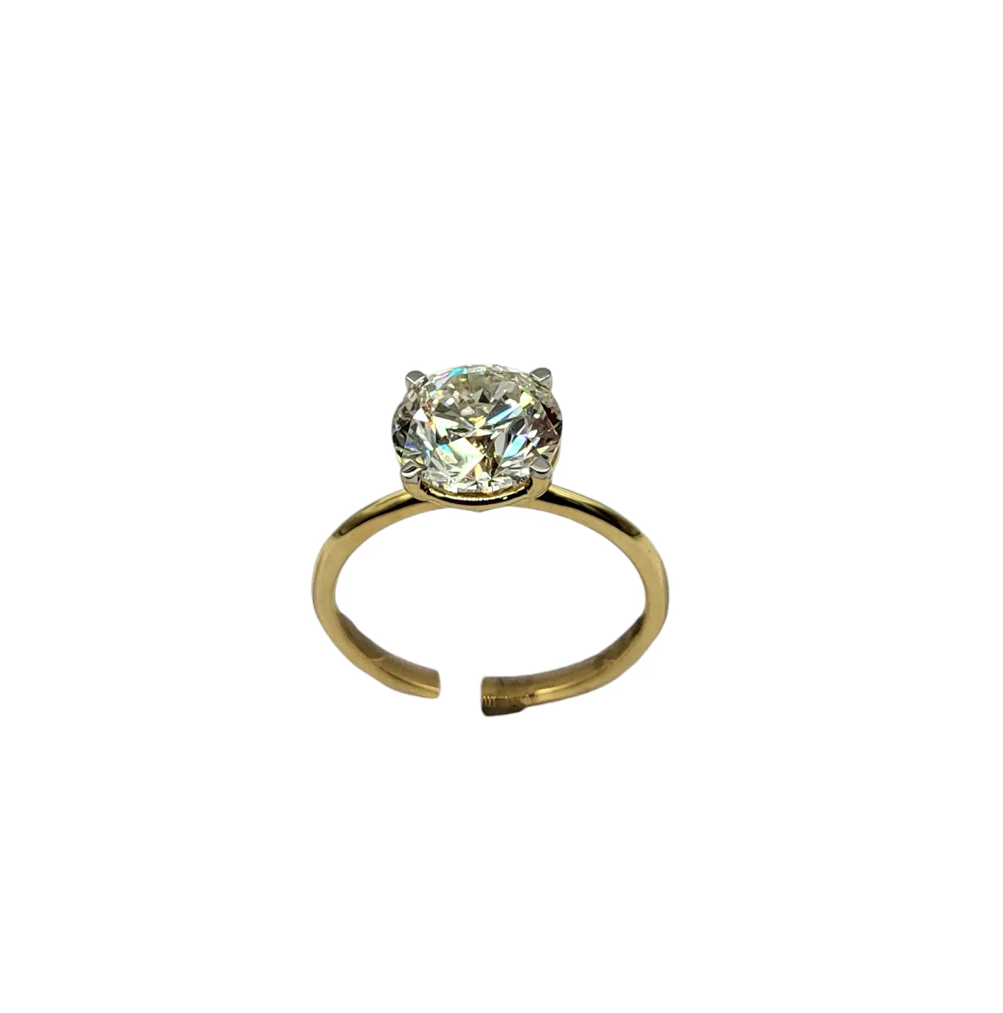 3 Carat Lab Grown Round Diamon Engagement Ring