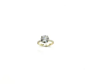 3.56ctw Lab Grown Diamond Engagement Ring with Hidden Diamond Halo