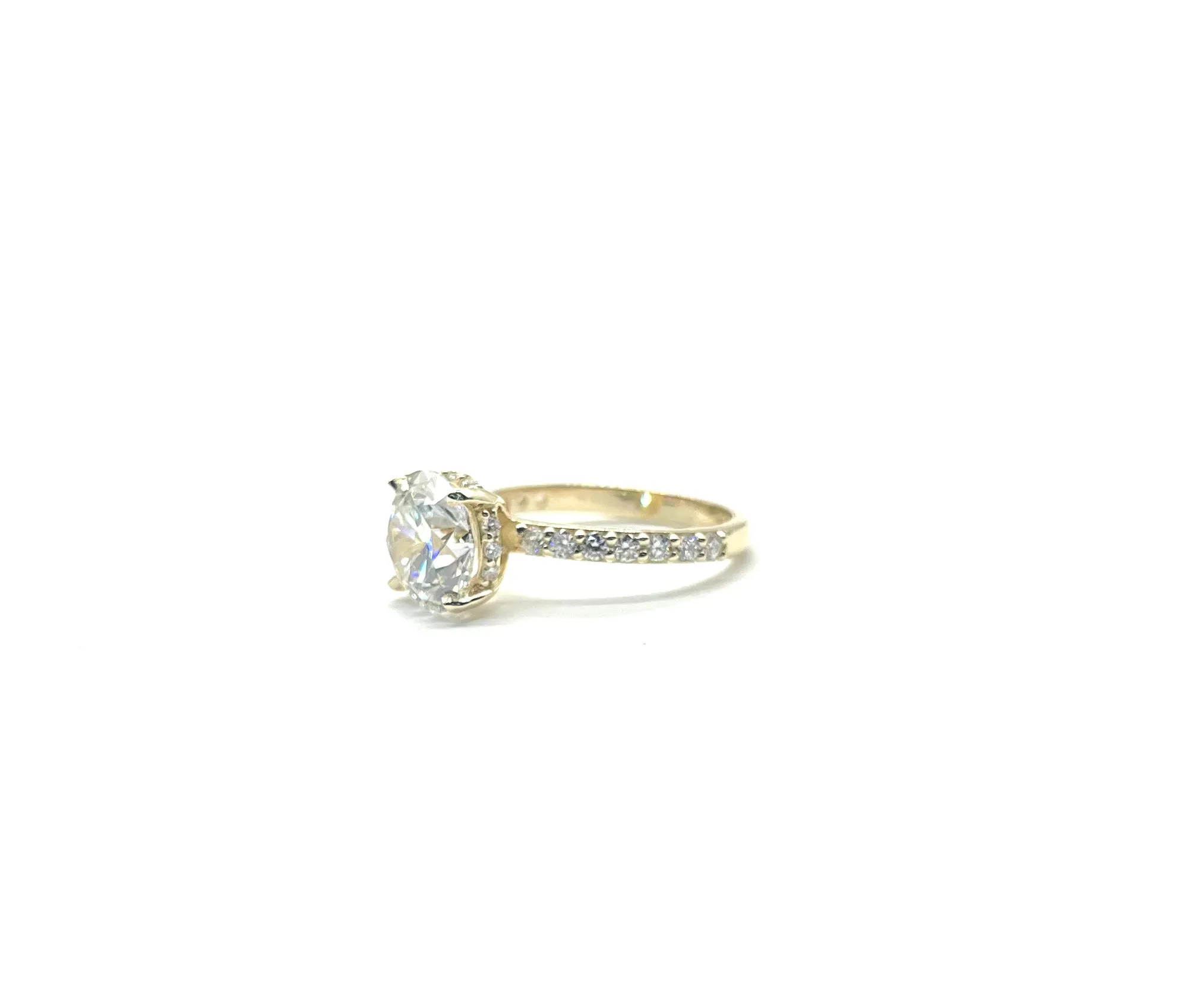 3.56ctw Lab Grown Diamond Engagement Ring with Hidden Diamond Halo