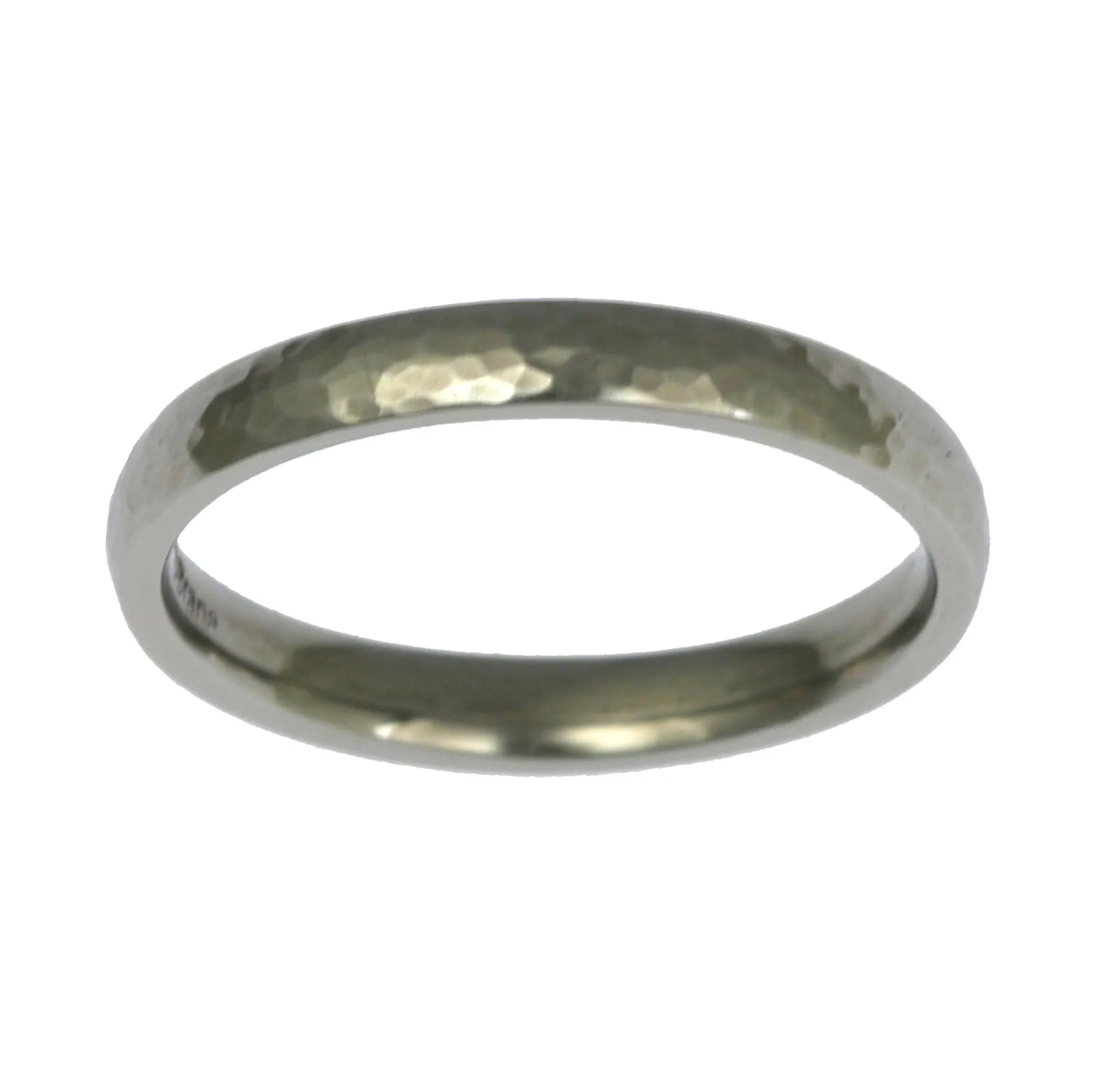 3mm Hammered Comfort Fit Stainless Steel Men's Ring