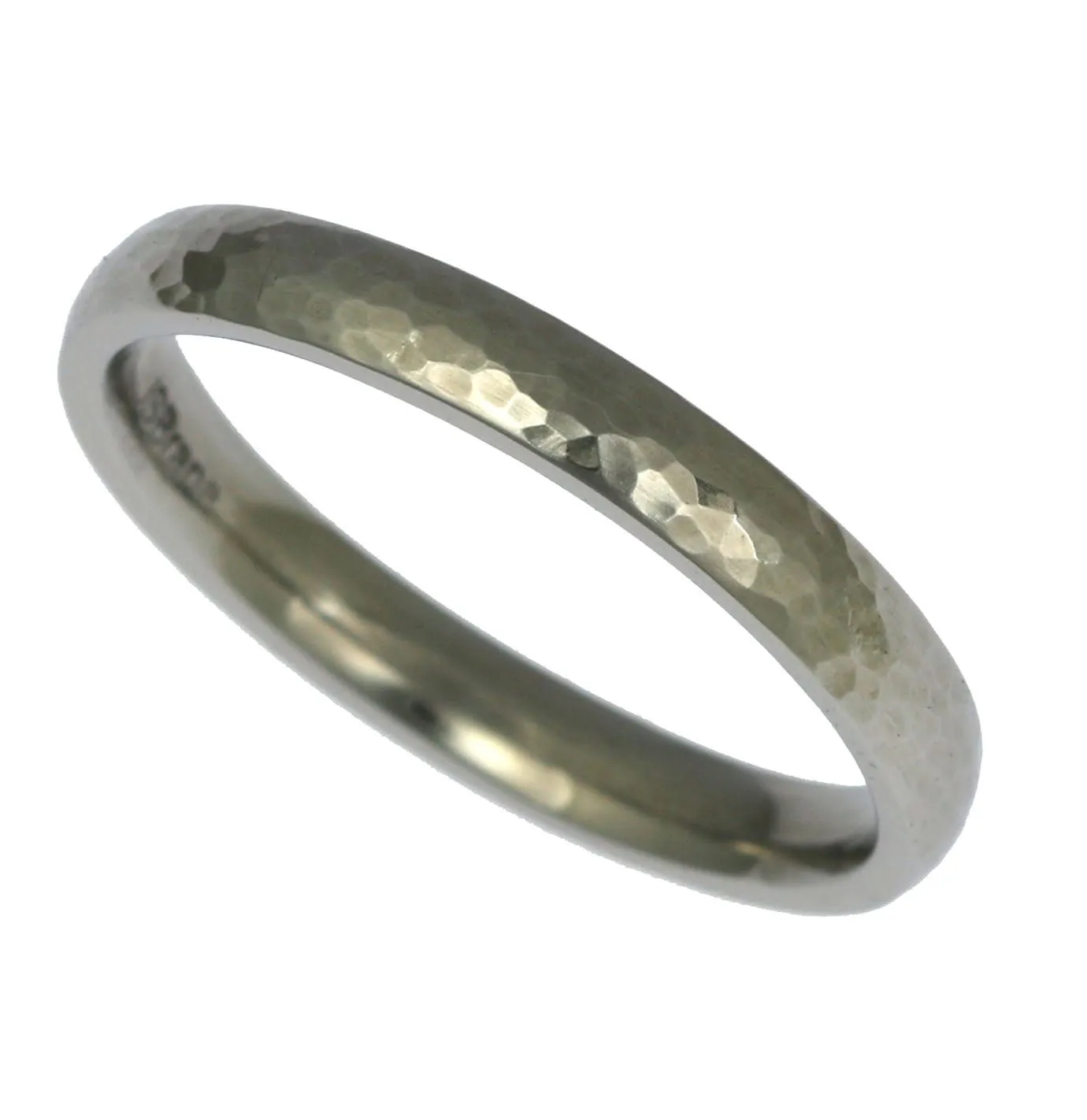 3mm Hammered Comfort Fit Stainless Steel Men's Ring