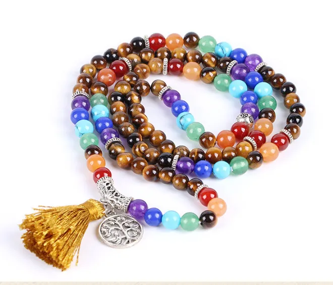 6mm handmade Natural Semi Precious Gemstone Beads chakra Bracelet for Women