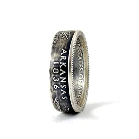 90% Silver Arkansas Quarter Ring