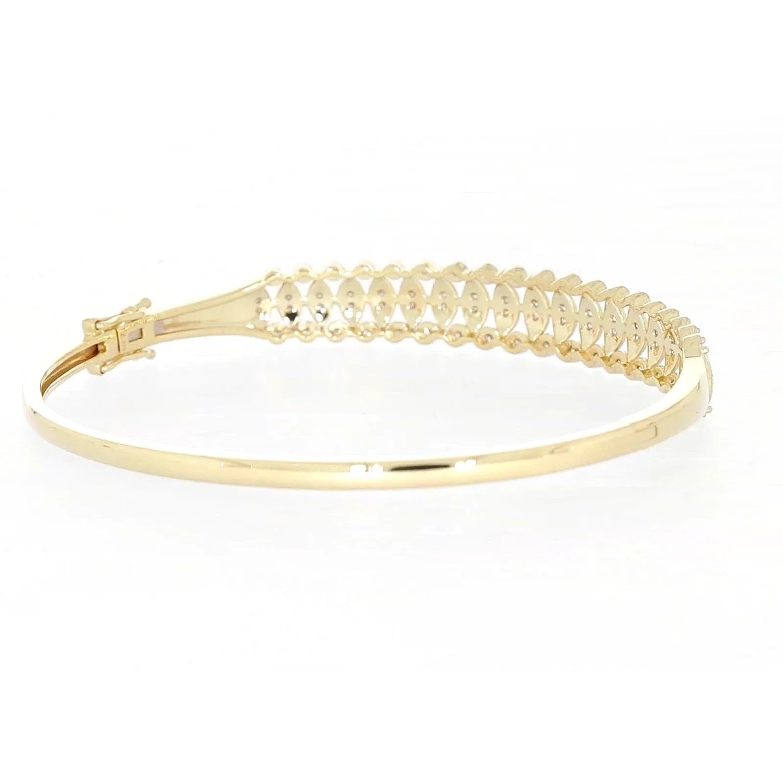 9ct Yellow Gold Round Brilliant Cut 1/2 CARAT tw of Diamonds Bangle