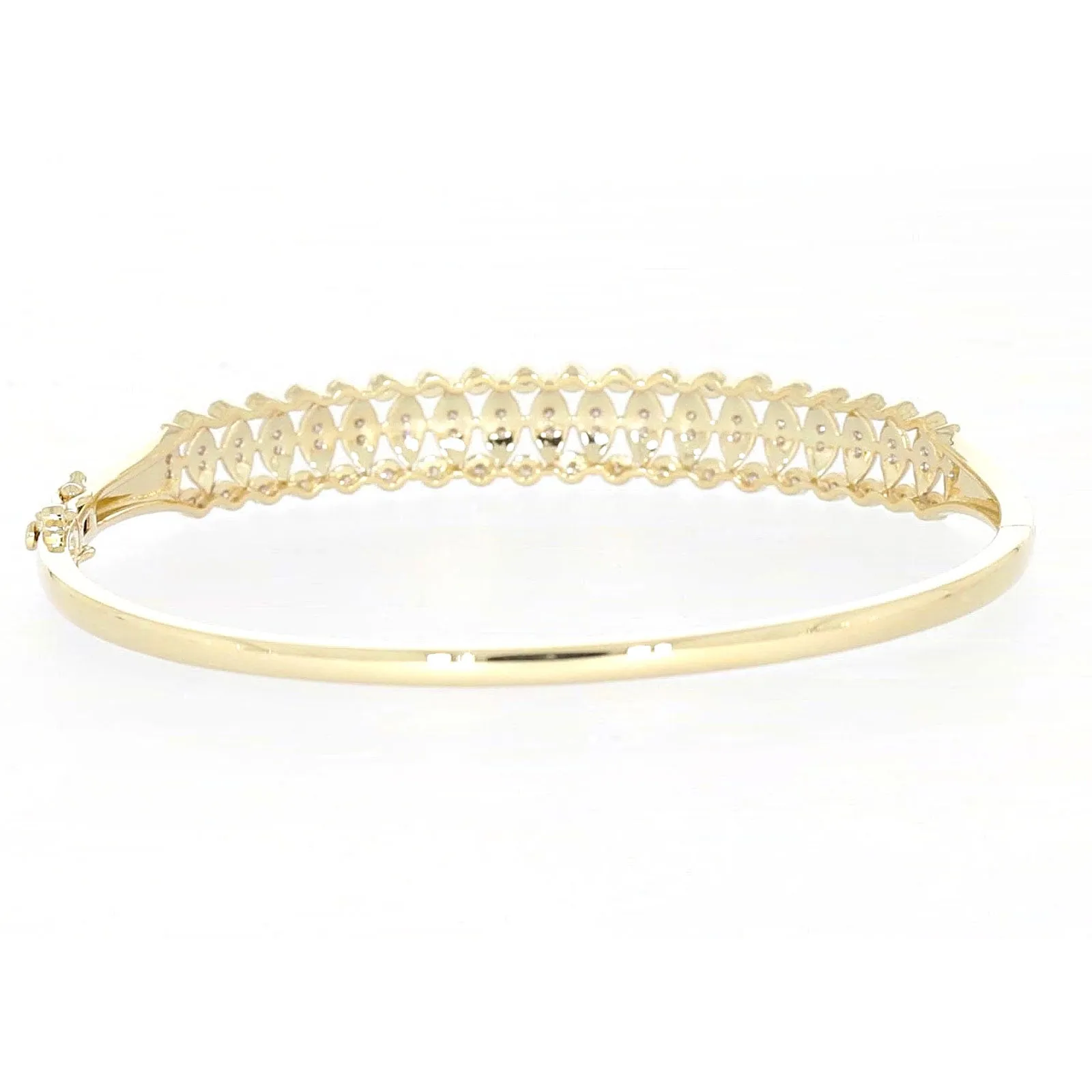 9ct Yellow Gold Round Brilliant Cut 1/2 CARAT tw of Diamonds Bangle