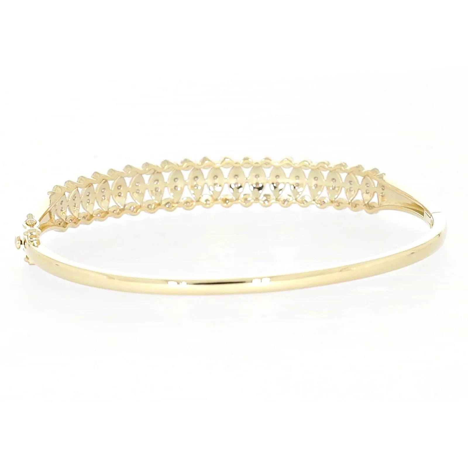 9ct Yellow Gold Round Brilliant Cut 1/2 CARAT tw of Diamonds Bangle