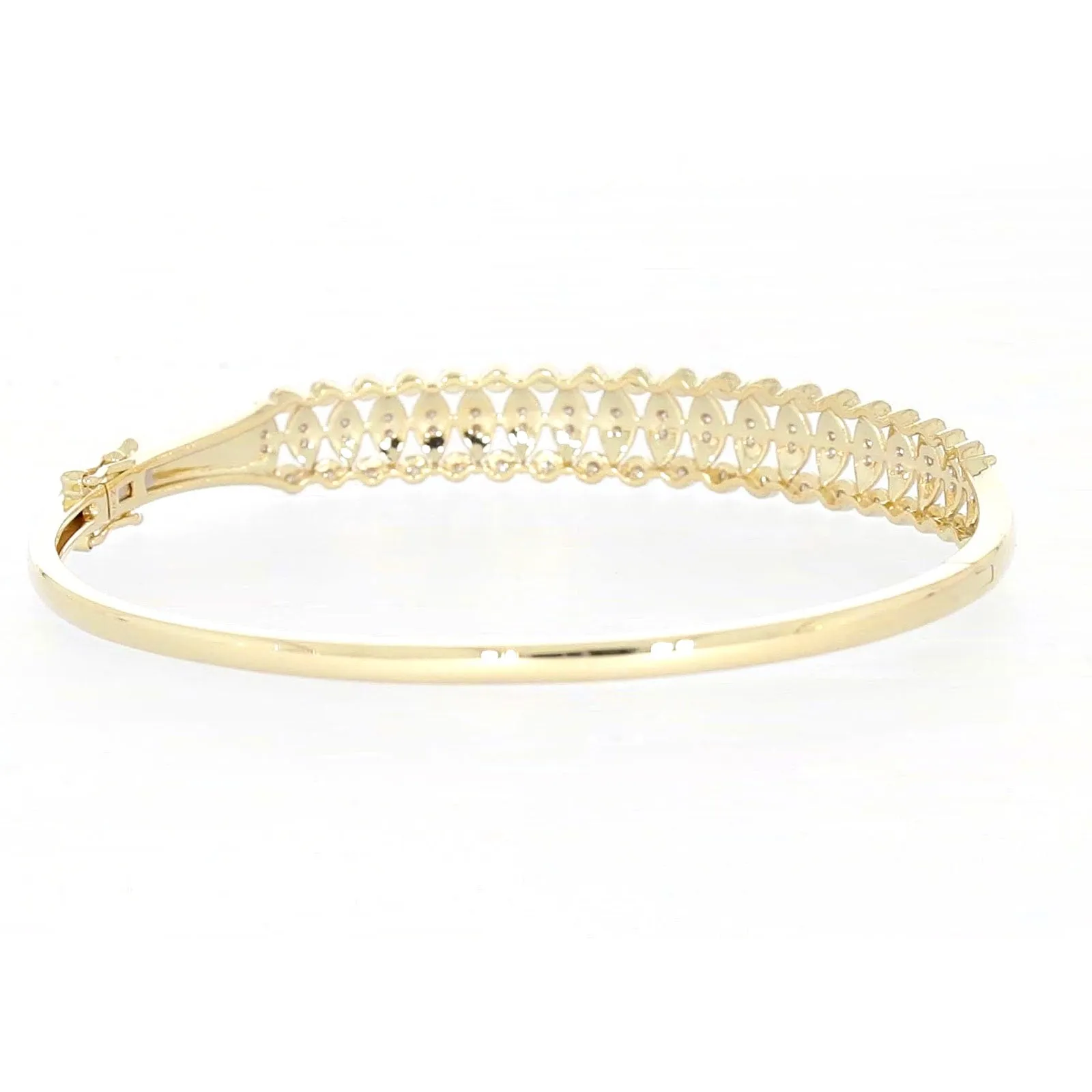 9ct Yellow Gold Round Brilliant Cut 1/2 CARAT tw of Diamonds Bangle