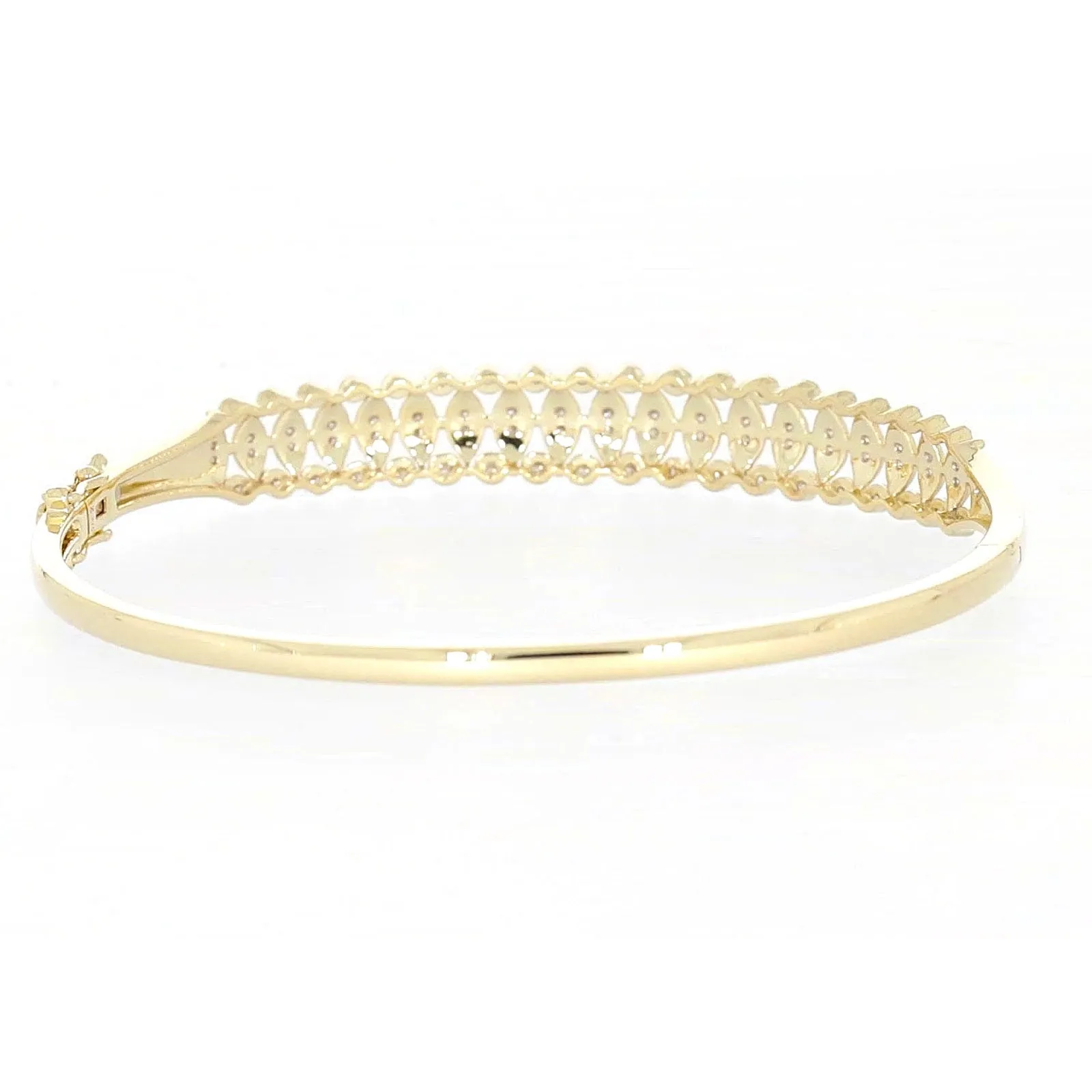 9ct Yellow Gold Round Brilliant Cut 1/2 CARAT tw of Diamonds Bangle