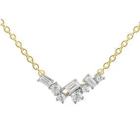 9K Yellow Gold 0.15ct Diamond Necklace