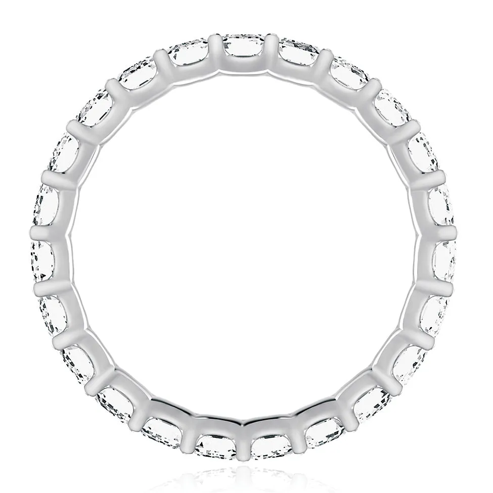 A. JAFFE Anniversary/Eternity Diamond Wedding Ring in 18K White Gold (4.37ctw)