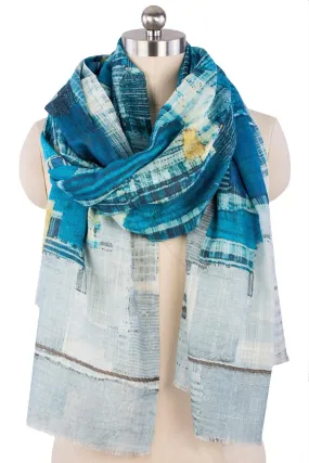 Abstract Plaid Patchwork Scarf